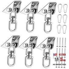 6 Pack Heavy Duty Swing Hangers for Wooden Sets 2000 LB Capacity Hammock
