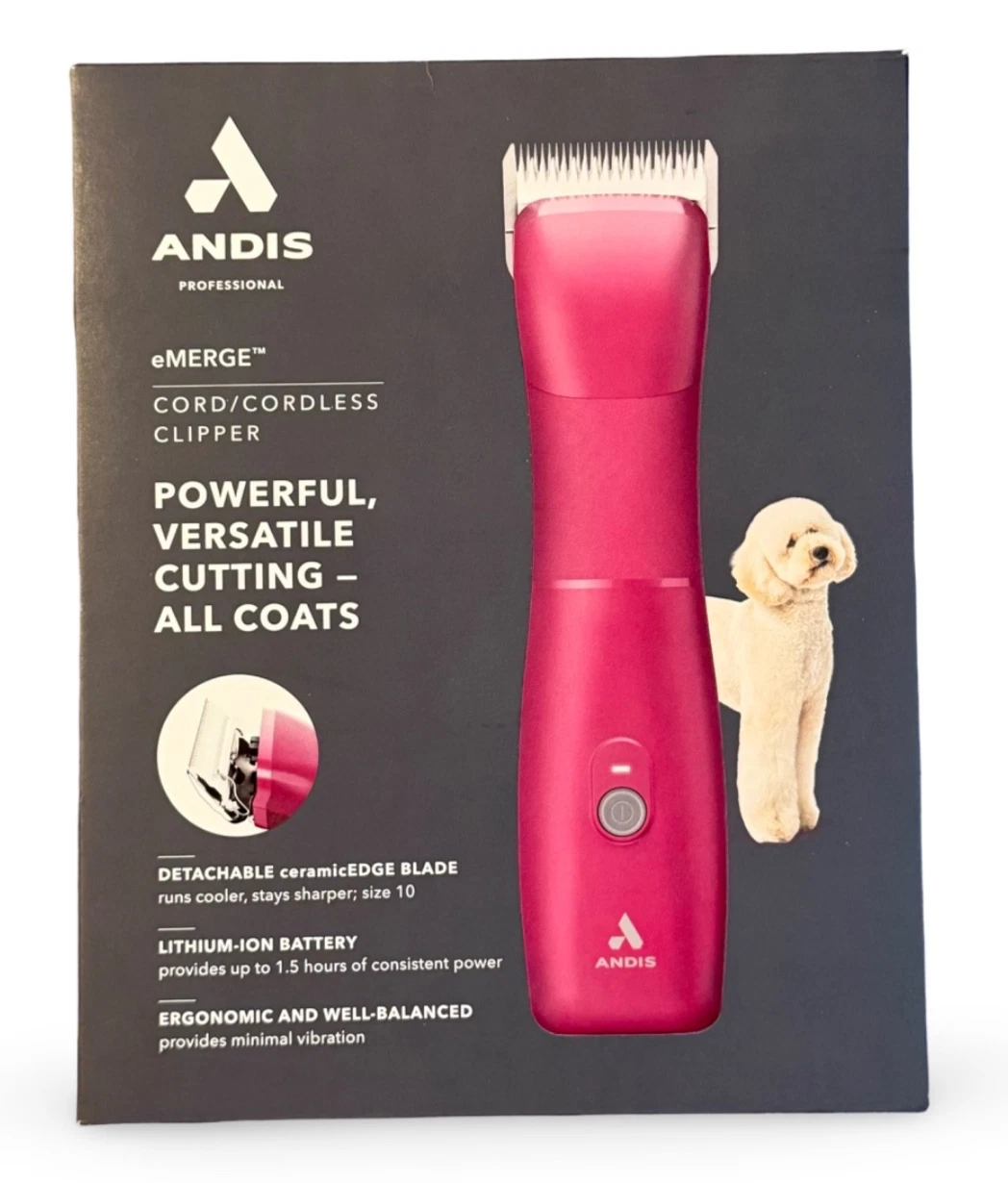 New Andis eMerge Detachable Ceramic Edge Blade Cord / Cordless Clipper Dog Pet