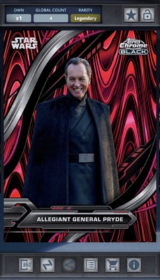 Star Wars Card Trader Chrome Black Magenta Ray Wave 10cc Allegiant General Pryde