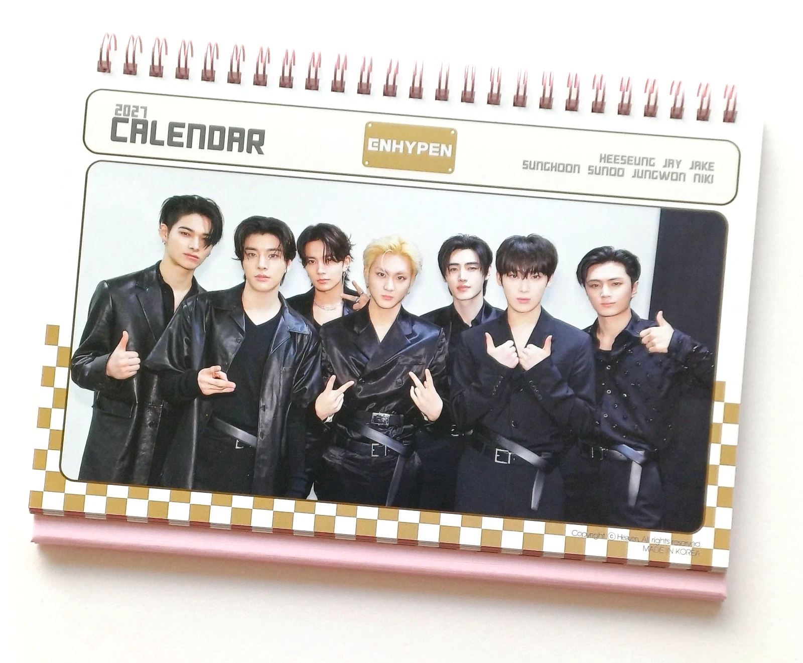 Enhypen Photo Desk Calendar 2026 2027 K-pop Goods Gift