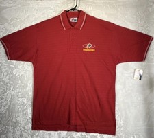 NOS Majestic Red Washington Redskins Embroidered Cotton Polo Shirt Adult XL NFL