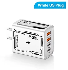 Multi-Port USB Fast Charger 4 Ports PD QC3.0 Wall Adapter for iPhone Samsung