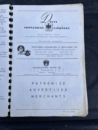Vintage early 1951 FITLER, MISSISSIPPI Delta southern cookbook - Picture 4 of 7