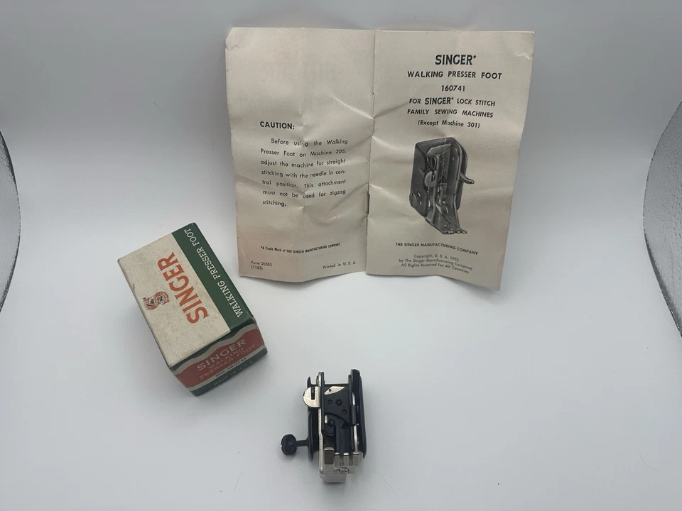 Pie prensatelas para caminar Singer Penguin # 160741 con caja original e instrucciones  Foto 4 de 4