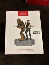 Hallmark Star Wars Han Solo And Chewbacca Storyteller Ornament NIB