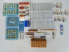 Huge Lot Of Vintage Tandy Craftool Leather Work Tools Stamps Punches etc.
