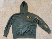 Men's Vintage Ralph Lauren Polo Jeans Company Distressed Hoodie Size Large Faded
