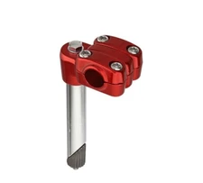 Alloy Red 21.1mm 4 Bolt Old School Bicycle Stem BMX MTB Cruiser Bike Stem.