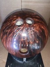 Vtg GALAXY 300 Pearl Caramel Brown Used Bowling Ball 16lb Plastic