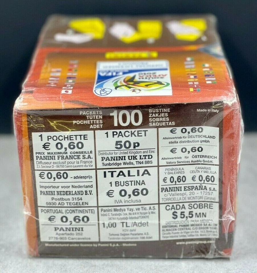 2010 Panini Fifa World Cup South Africa Sealed Box 100 Pack - 500 Stickers NEW - Image 3 of 3