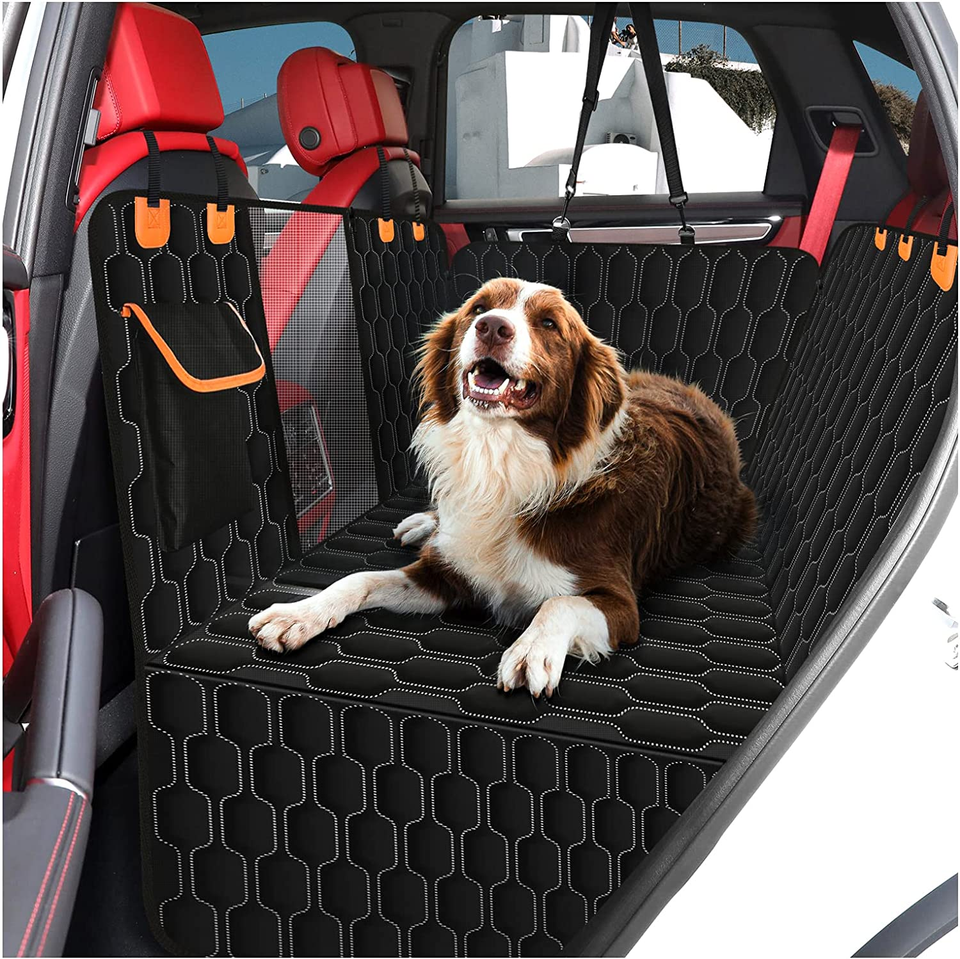 Dog Car Seat Cover for Back Seat,Waterproof with Mesh Window and