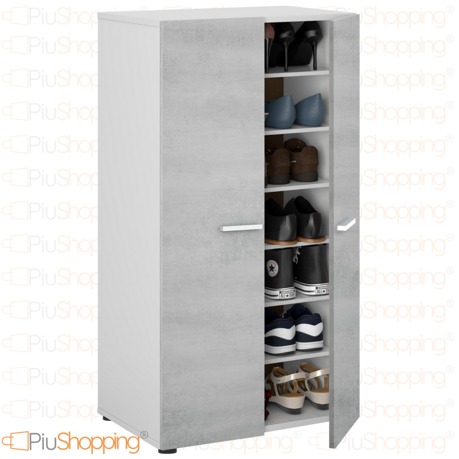SCARPIERA KIT MOBILE 2 ANTE 7 RIPIANI MULTIUSO PORTA SCARPE ARMADIETTO IN LEGNO