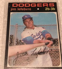 1971 Topps #459 Jim Lefebvre Dodgers 2nd base/3rd base