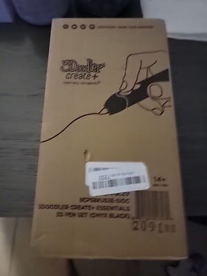 3Doodler Create+ 3D Printing Pen - Black (2021)w/Guide, Filaments: Brand New