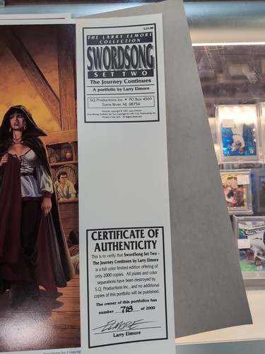 Larry Elmore Swordsong Set 2 Journey Continues 1991 Ltd Ed Portfolio #1275/2000 - Picture 2 of 15