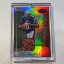 2002 Leaf Certified Red- Freshman Fabric Football# 107 Rohan Davey #/250 Patriot