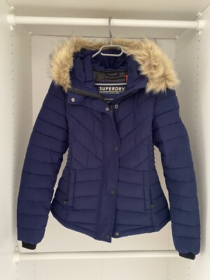 Superdry Damen Winterjacke ice lantic blau Gr. 40 L NEU!!