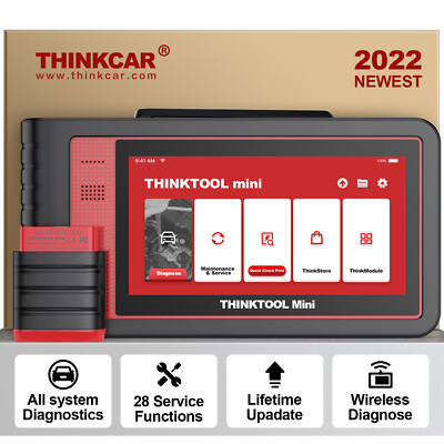 NEUESTE Thinktool mini Profi KFZ OBD2 Diagnosegerät ALLE SYSTEM Key Coding TPMS