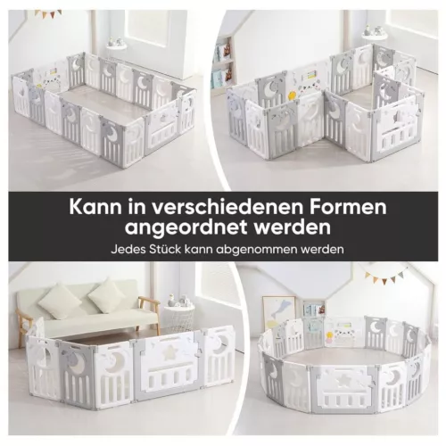 10/14/18 Stk Laufgitter Baby Laufstall Faltbar DIY Absperrgitter Krabbelgitter - Bild 51 von 59