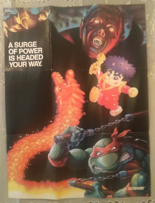 Turtles - A surge of power    Konami/Nintendo    Poster 29,5 x 39,5 cm  gefaltet