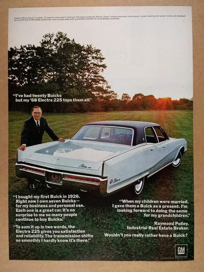 1968 Buick Electra 225 Sedan photo vintage print Ad | eBay