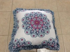 Frontgate Outdoor Patio Sira Medallion Fuchsia Chair Sofa Throw Pillow New