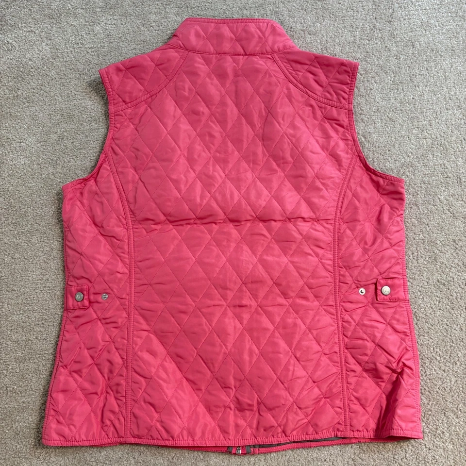 Kate Lord 绗缝女式背心无袖加厚纽扣粉色 XL — 第 2/4 张图片
