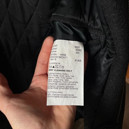 Barbour Men’s ‘Lindisfarne’ Overcoat with Leather Elbow Patches - 46US/UK / 56EU - Picture 23 of 23