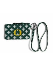 NWT Vera Bradley Zip ID Lanyard University of Oregon Green White