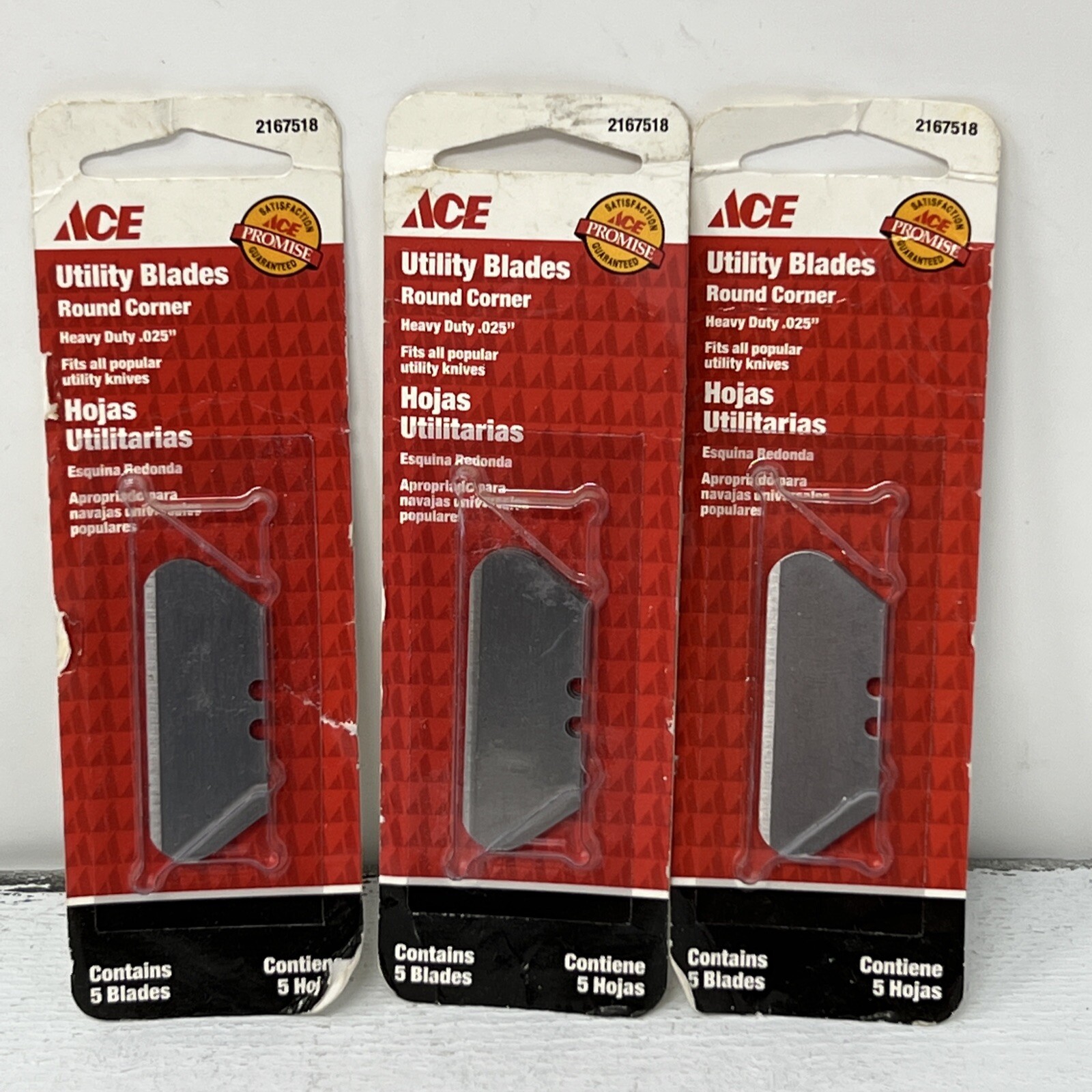 Blades Round Corner Heavy Duty .025" 15 Replacement Blades N