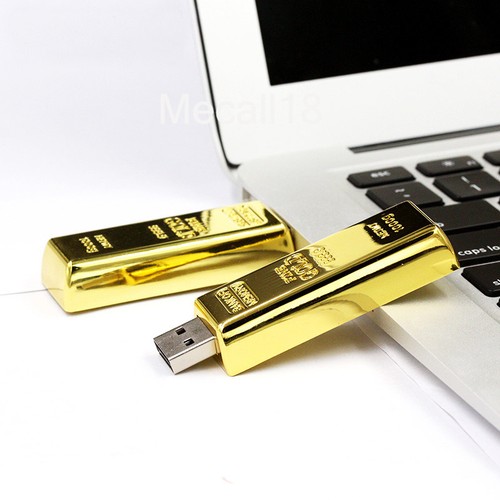 2 TO 256GO 128 GO USB 2.0 Clé USB Memory Stick Pen U Disque Clé Pouce Métal Or - Photo 9/10