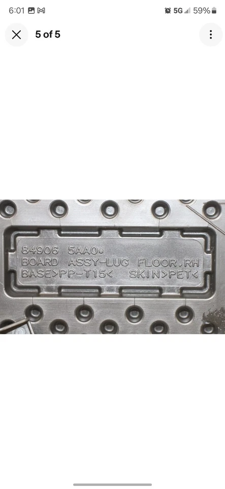 NISSAN MURANO TRUNK RIGHT SIDE STORAGE CARPET COVER TRIM OEM 2015 - 2024 Foto 3 de 3