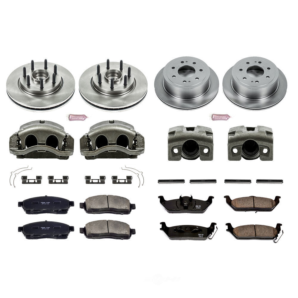 PowerStop Rear Brake Kit with Calipers | 2004–2005 Buick Century (KCOE1558) main image 1