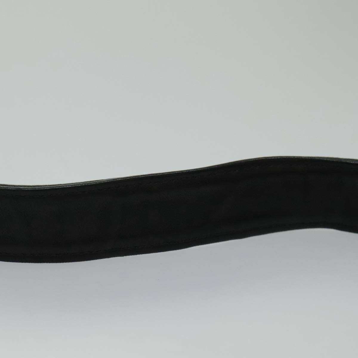 CHANEL Mademoiselle Shoulder Bag Lamb Skin Black Gold CC Auth yk15502AV