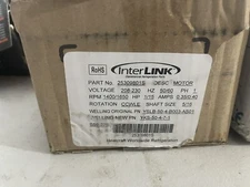 Interlink 230v Evaporator Fan Motor 25009801S 1/15 Hp 1Ph 5/16" Shaft