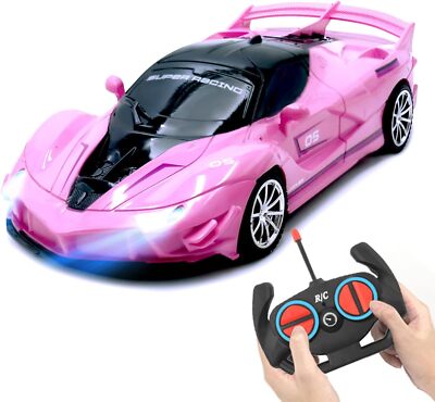 Toy Cars Pink Car Remote Control Pink RC Car For Girls Radio