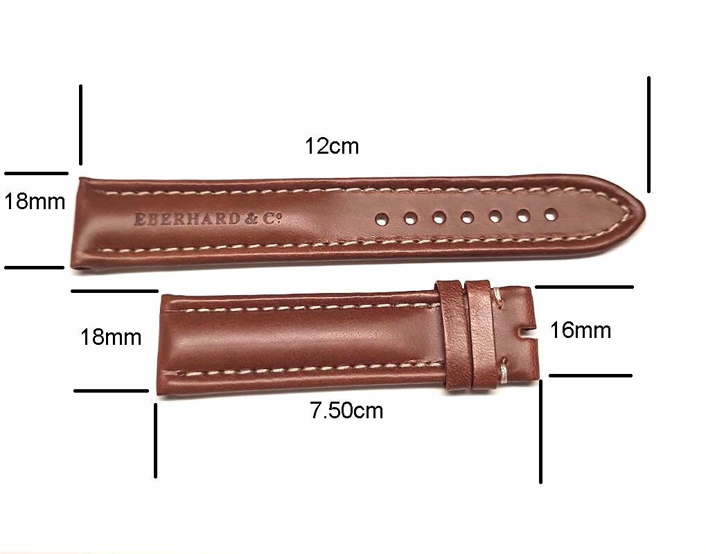 EBERHARD cinturino 18mm 02MA 881-882 42007 32003 fly matic frecce