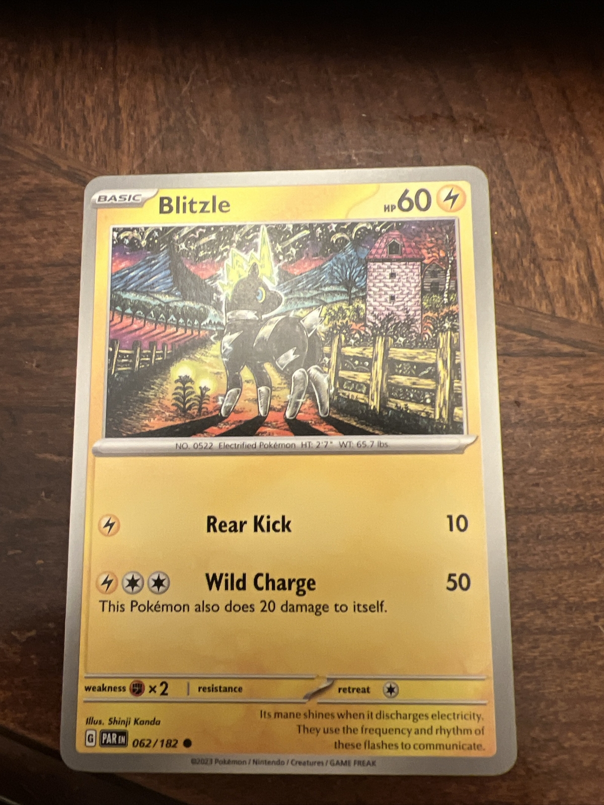 POKEMON Trading Card Blitzle Basic HP60 062/182 2023