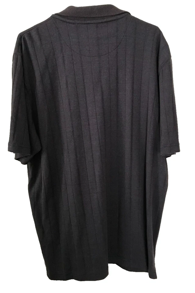 Ron Chereskin Mens Button T-Shirt  Blend Short Sleeve Navy Marl  Size M NWT - Image 2 of 4