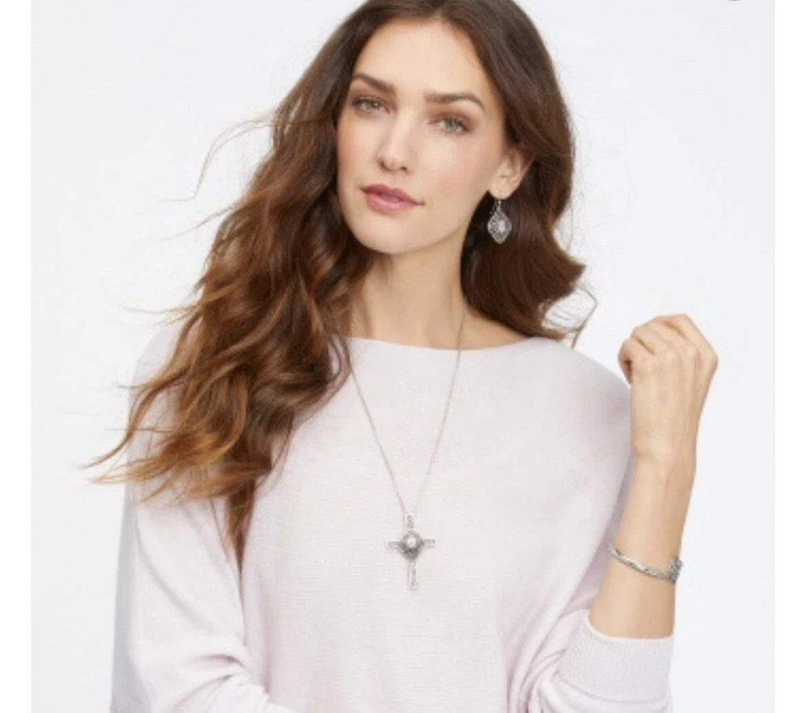 Brighton pearl cross necklace cheap