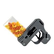 3D-Printed Tic Tac Gun Toy TTG2 | Shoots 10ft | Silver/Black | Tic Tacs Included