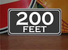 Vintage 200 FEET MARKER Metal Sign 4 Golf Club Yardage sign for Golf Course