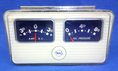 #ad Vintage 1970s NOS RAC White Combo Gauges Amp amp; Oil Pressure Hot Rod $39.99