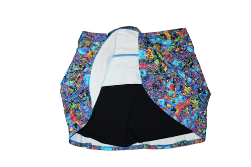 Dona Jo DONAJO Pleated Activewear JoJo Skort Size 2 Blue Floral Golf Tennis - Picture 7 of 8