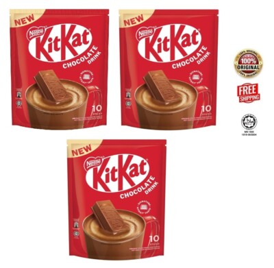 3X KITKAT CHOCOLATE DRINK, 30 SACHETS x 33g - FREE SHIPPING