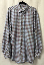 David Donahue Mens Long Sleeve Plaid Button Down Shirt Size 2XL