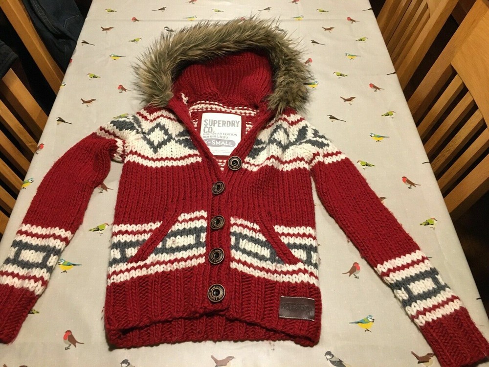 superdry chunky knit cardigan