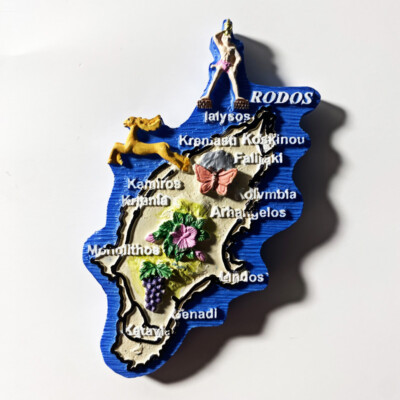 NEW Greece Aegean Sea Rhodes Maps Fridge Magnets.