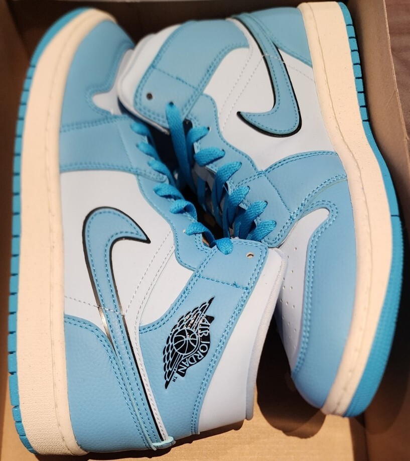 Nike Air Jordan 1 Mid SE Ice Blue DV1302-400 Women's Size 7.5 | eBay