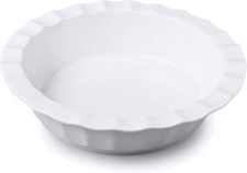 Piatto torta cerchio arricciato profondo porcellana, con cerchio crosta arricciata 21 cm-23 cm bianco